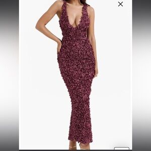 House of CB Carena Flower Aapliqué dress